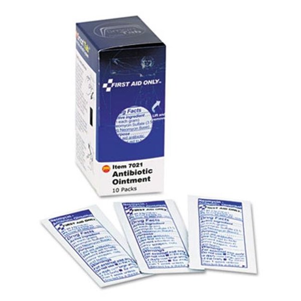 First Aid Only First Aid Only 7021 Antibiotic Ointment- 10 Packets/Box 7021